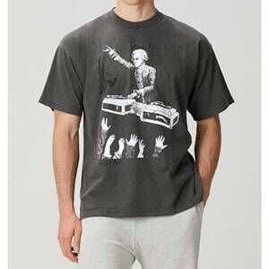 NEW DOMREBEL mozart graphic cotton t-shirt in black